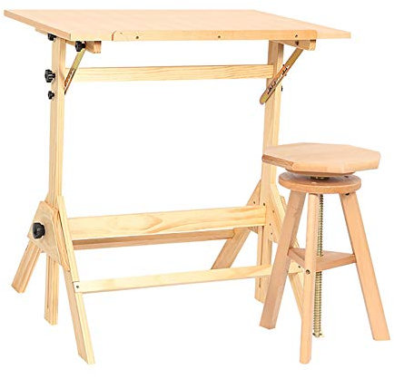 Aioneer Maltisch, Massivholz-Maltisch, Ölgemäldetisch, höhenverstellbare Tischplatte, Kunst-Maltisch, Zeichentisch, Zeichentische