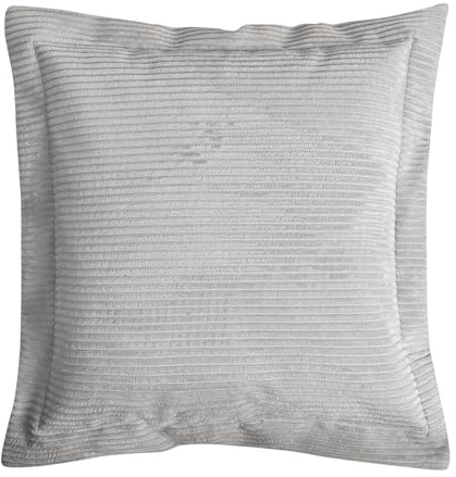 mokebo Sofakissen aus Cord 'Das Wölkchen' (70x70x8 cm) Made in Germany, gemütliches & anschmiegsames Couchkissen oder Flatterkissen, auch als Dekokissen, Zierkissen oder Rückenkissen in Grau