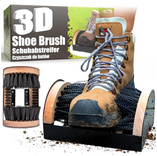 SULPO Grattoir à Chaussures avec vis à Bois - Gratte Chaussures extérieur - Brosse Chaussure - Gratte Bottes de Travail - Brosse Chaussure Nettoyage