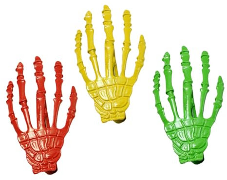 Gogogmee Lot De 3 Barrettes À Cheveux Gothiques En Forme De Tête De Mort En Alliage Style Squelette Pour Filles Tendance Halloween