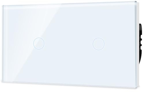 TAWOIA Interruttore della luce normale, 1 vano, 1 via, con 1 vano, 1 via, interruttore della luce da parete, 86 x 157 mm, bianco