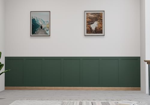 20PCS 100cmx10cm Shaker Wall Panelling Kit, Shaker Style MDF Strips, Moisture-Resistant, Feature Wall Panels for Living Room and Bedroom