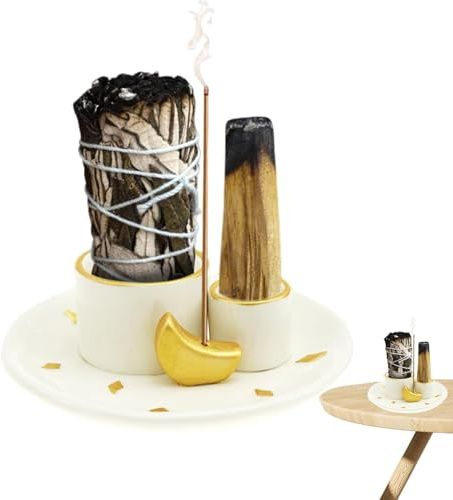 Bruciatore di incenso in ceramica multiuso – Yoga Room Entertainment Room Meditation Braciere per amici, famiglia, famiglia