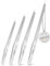 TITANIA® Solingen Lot de 4 limes à ongles saphir – Limes professionnelles (12/15/17/20 cm) avec manche blanc – Lime à ongles pour ongles naturels – Accessoires manucure et pédicure de haute qualité
