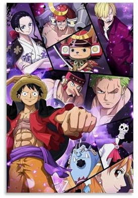 Luffy Anime Poster Für Zimmer, Ästhetische Leinwand-Wandkunst, Schlafzimmer-Dekor Poster 12x18inch(30x45cm)