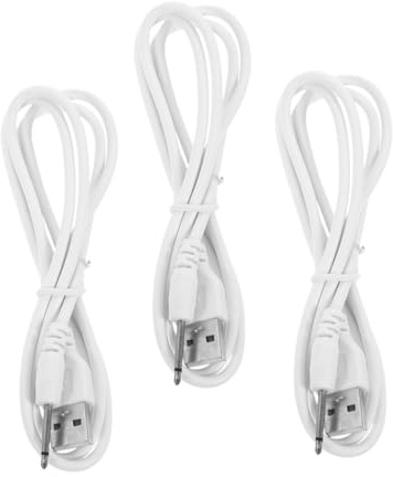 SHINEOFI 3pcs Usb Dc Power Charger Cable for Toy Moon Galaxy Lamp Replacement Charging Cord Plug for Car Charger and Beauty Equipment Use
