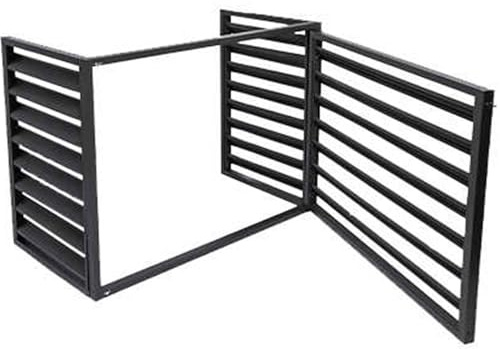 Cubierta de aluminio antirrobo, barandilla duradera para unidad exterior para aire acondicionado y protección de bomba de calor