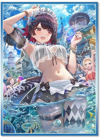 Holografische Schutzhüllen für Handelskarten 60 Stück Anime-Kunst-Kartenhüllen (67 x 92 mm) | Kompatibel mit MTG/PTCG, Brettspielkarten und Handelskarten in Standardgröße