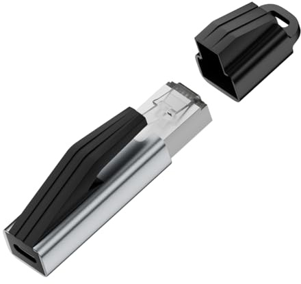 QIANRENON Adaptador de red USB C a RJ45 de 1000 Mbps, portátil, USB tipo C hembra a RJ45, conector Ethernet, convertidor de puerto de tarjetas de red, carcasa de aleación, para ordenador portátil