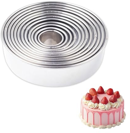 Scone Cutter, 12 Pcs Round Cookie Cutters, Pastry Cutters for Pastry Donut Fondant Baking DIY Cake