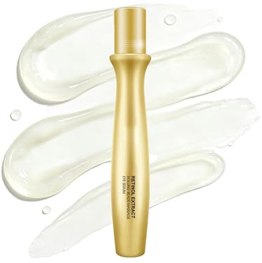 Koreanisches Retinol Augenserum Roll-on: Anti-Aging Augencreme gegen Falten, Augenringe & Tränensäcke. Retinal Serum als Under Eye Brightener und pflegende Augenpflege mit Roller-Massage