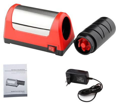 Ailgely Afilador de Cuchillos Eléctrico Profesional Preciso de 2 Etapas con Potente Motor para Herramienta Afilado Cocina, Adecuado para Cocineros y Chefs Domésticos, Diamante+acero Inoxidable+ABS