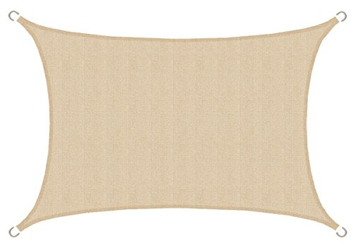 AMANKA UV Sonnensegel 2x3m Rechteckig Wasserdurchlässig - Sonnenschutz Balkon Terrassendach Sichtschutz - Outdoor Sonnensegeltuch Sonnenschutz Terrasse Trampolin Pergola Wohnwagen Pool Teich Camping
