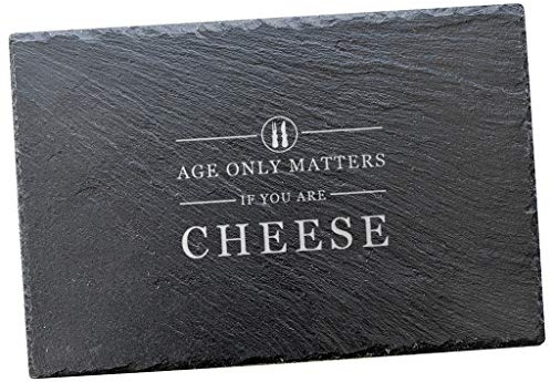 Funny Birthday Gifts for Men/Pun Gifts/Funny 30th 40th 50th 60th Birthday Gifts for Men - Slate Cheese Board Engraved 30x20 Rectangle Board