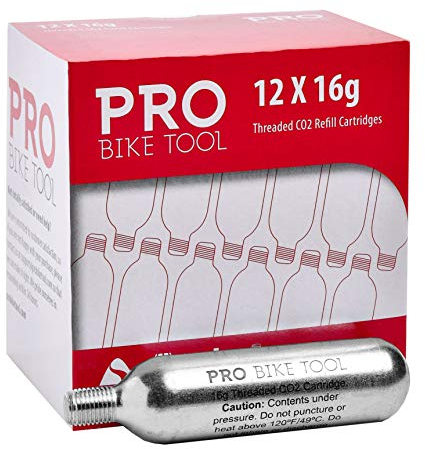 PRO BIKE TOOL Threaded CO2 Cartridges for Bike Tires & Inflators