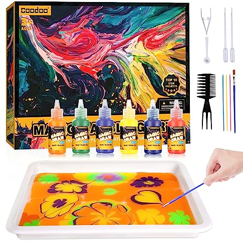 Water Marbling Paint for Kids - Arts and Crafts for Girls & Boys Crafts Kits Ideal Gifts for Kids Age 6+ 8-12