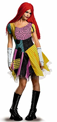 Disguise Disney Officiel Deluxe Costume Sally Adulte, Déguisement Halloween Femme L'Étrange Noël de monsieur Jack taille M Multicolor