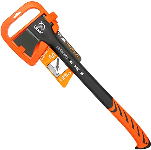 Ascia Spaccalegna M Professionale da 1250g grande 60,5 cm manico fibra di vetro ergonomico in gomma 1,25 Kg spacca legno lunga