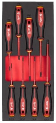 Milwaukee Tri-Lobe VDE Lot de 8 embouts de tournevis pour chariot d'atelier 78 cm