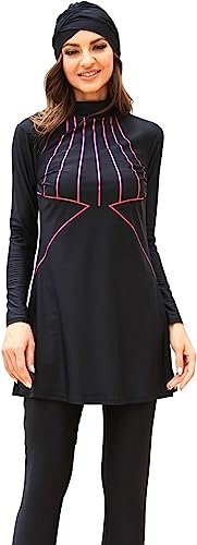 obaSeteck Modest Swimwear for Women Islamic Swimming Costume Burkini Swimsuit Hijab Swimming Suit(3XL, Z2)