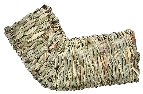 Leefasy Hamster Grass Tunnel Straw Tunnel Hideaway Bunny Toy Pet Supplies Tunnel Tube Nest for Chinchilla Hedgehog Gerbils Ferrets
