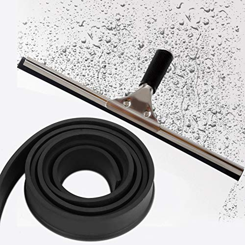 KKPLZZ Window Squeegee Rubber Replacement Ettore Squeegee Rubber Replacement 20×2×1 Squeegee Replacement Stainless Steel Window Wiper Cleaner Accessory