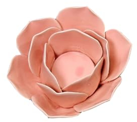 DECHOUS Lotusblume Teelichthalter Aus Keramik Kandelaber Für Und Tischdekoration Lichthalter Mit Kerzenständer-funktion Räucherstäbchenhalter Lotusrosa e