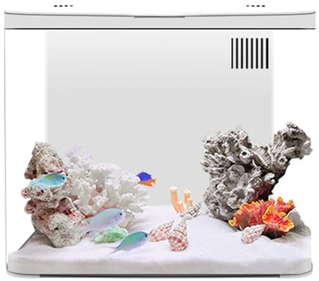 Acquario da 1,3 Galloni, Kit Iniziale per Acquario Piccolo con Filtro a 3 Strati e Luce a LED, Sistema Autopulente per Pesci Betta e Rossi