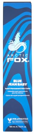 ARCTIC FOX 100% Vegan & Cruelty Free Vibrant Semi Permanent Hair Colour Dye - Blue Jean Baby 165 ml e