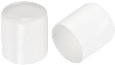 QUARKZMAN 30 Stück Gummi Endkappen 30 mm Kunststoffkappe Gummikappen Schutzkappen Abdeckung Fußkappen für Stuhlbeine Tischbeine Schrauben Bolzen Gewinde Metallstäbe Rohr Zaunpfosten Weiß