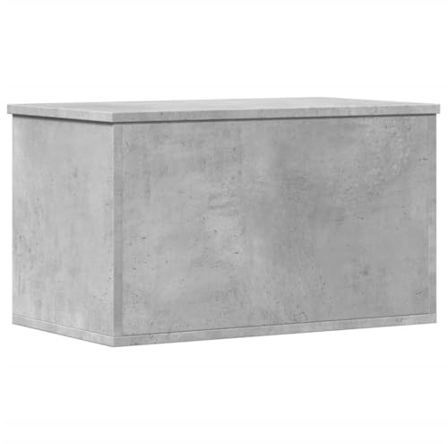 vidaXL Contenitore Portaoggetti Grigio Cemento 60x35x35cm Truciolato, Scatola portaoggetti, Contenitore per Indumenti, portaoggetti, cesta per Giochi
