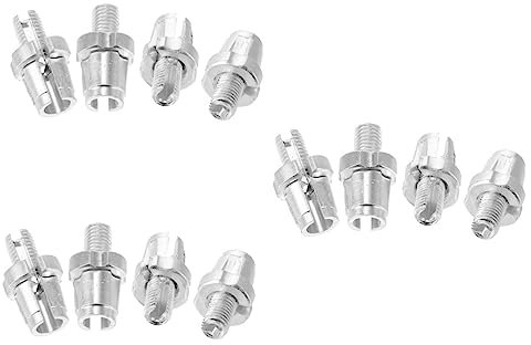 Gogogmee 12 STK Bremshebelschraube Fahrradteile und Zubehör Kupplung Kette Fahrrad Reparatur Werkzeug Fahrrad reparaturwerkzeug Schrauben Adapter Fahrrad Bremse Befestigung Legierung Silver