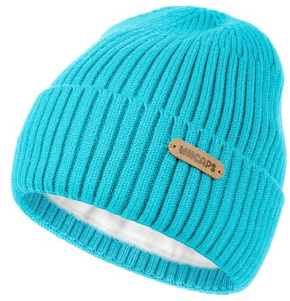 Wmcaps Kinder Wintermütze, Mütze mit Warmem Fleecefutter, Bequeme Strickmütze Wollmütze für Kinder im Alter von 2-5 Jahren, Warmes Geschenke für Kleine Jungen und Mädchen, Blau