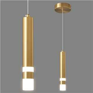 ZPBSJ Lampe Suspendue Moderne Hauteur Réglable LED Or Mini Lampe Suspendue Cuisine île Chambre Chevet Petit Lustre (1-Paquet)