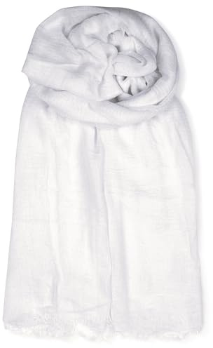 malito - Damen Modeschal aus Viskose - leichter Schal Unifarben - dünnes Halstuch - weich & atmungsaktiv S604 - (Weiß)