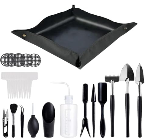 Tools - Plant Transplanting Tools with Repotting Accessories | Complete Plant Care Kit Including Mat for Cactus, Houseplants, Indoor Gardening, Home Balcony, and Beginner Use