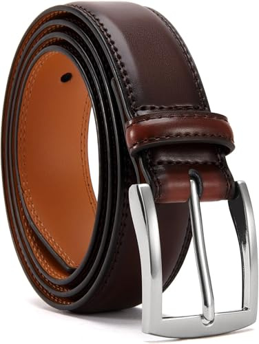 YOORAN Gürtel Herren,Ledergürtel Herren,33 mm breit,Für jeans und Anzüge