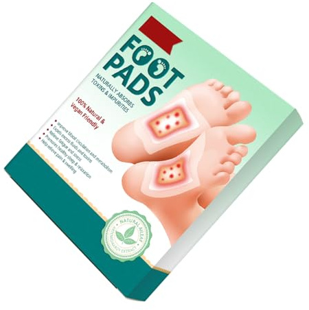 DEARMAMY Almohadilla Para Pies De Ajenjo Y Jengibre 10 Uds Cuidado De Los Pies Parche Detox Adhesivo Para Uso Diario Con Material Seguro Y Embalaje Higiénico 4.72X3.93X0.78In