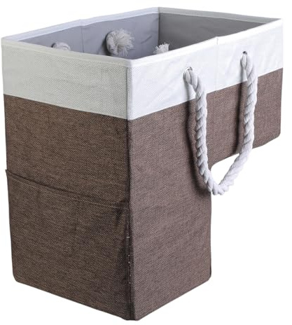 Watreketal Cesto Scalabile Bastoncini Cotone Portatile Manico in Corda Cotone in Tessuto Organizzatori Stoccaggio Abbigliamento Cestino del Contenitore per Portate