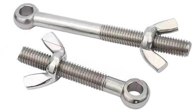 Ensemble boulon-raccord en acier inoxydable 304 + écrou papillon/vis œil de poisson M5M6M8M10(OD 31mm)