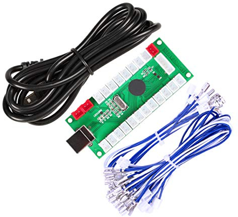EG STARTS Zero Delai Arcade USB Encoder für PC, Gamepad für Arcade-Kits Mame & Raspberry Pi Retropie Projekte