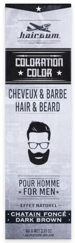 Hair Gum - Tinta per capelli e barba, colore: castano scuro