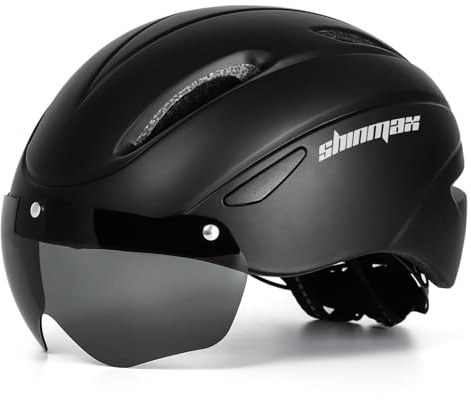 Shinmax Bike Helmet for Men Women, Bicycle Helmet with Detachable Magnetic Goggles for Adult Road Biking Mountain Cycling Helmet (BC-001)