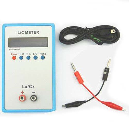 Nadalan LC200A Misuratore di test ad alta precisione L/C portatile Misuratore di capacità Induttanza Range 1pF-100mF / 1uH-100H + 5V Adattatore di alimentazione Cavo mini USB