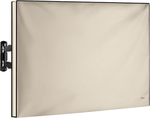 TV Abdeckung Outdoor 43 Zoll – Wetterfest Wasserdicht Staubdicht – Schutzhülle für Fernseher auf Terrasse, Balkon, Garten – UV-beständig – Robustes Oxford 600D