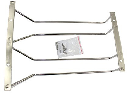 Abcsea 35 cm Weinregal aus Edelstahl, weinglashalter regal hängend, weinglashalter umhängen 1 Stück (2 Reihen)