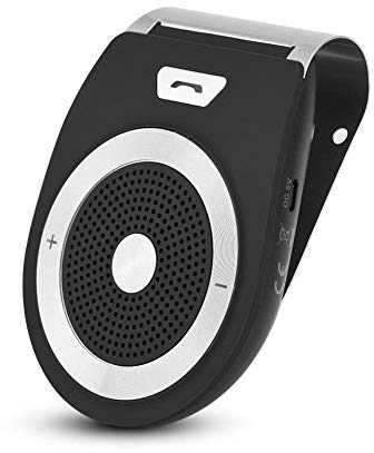 Richer-R Kit Mains Libres Bluetooth 4.1 Voiture avec Son Microphone intégré et Technologie d'annulation de Bruit DSP, instalation sur Pare pour Smartphones