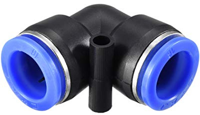 sourcing map Plastic Elbow Push to Connect Tube Fitting 16mm Tube OD Pneumatic Air Push Fit Lock Fitting Blue 10pcs