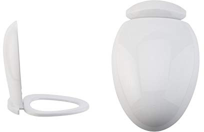 Milano Mellor Modern White Toilet WC Quick Release Soft Close Seat - 335mm x 450mm
