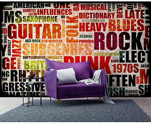 Startonight Fototapete Kunstdruck Musik der 70er Jahre - Abstrakt Wandbild Großformatige Modern Muster Dekorative Kunst Wand Tapeten 256 x 366 cm